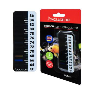 AQUATOP Stick-on LCD Digital Thermometer 1 x 2.5 inches, 64-86F, ATSD-01